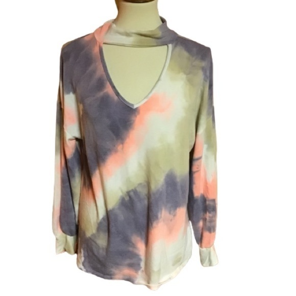 3 for 20 $ bundle Bibi tie dye bright slouchy top - Picture 1 of 7